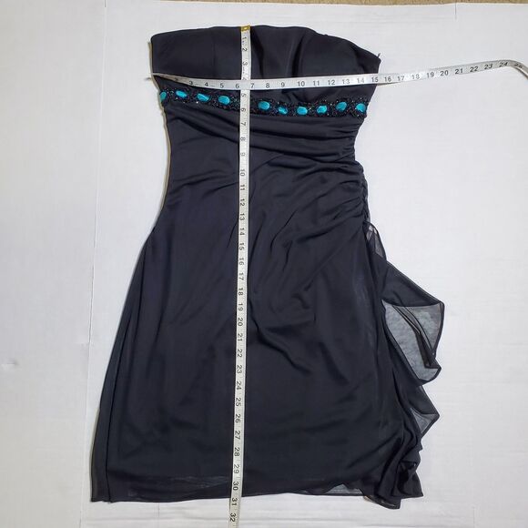 Betsy & Adam Black White VTG Cocktail Homecoming Evening Dress 10 Pin Up Retro - Picture 7 of 9